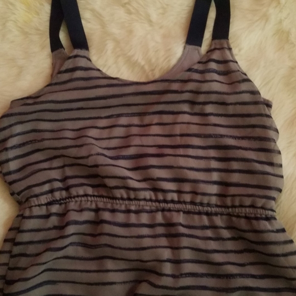 Gray/Navy striped dress - Picture 2 of 2